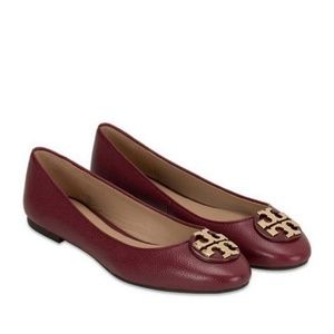 Sold-Tory Burch LOGO Claire Ballet Flats -Red